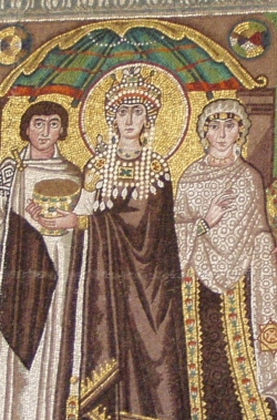 Wandmosaiken in der Apsis von San Vitale in Ravenna